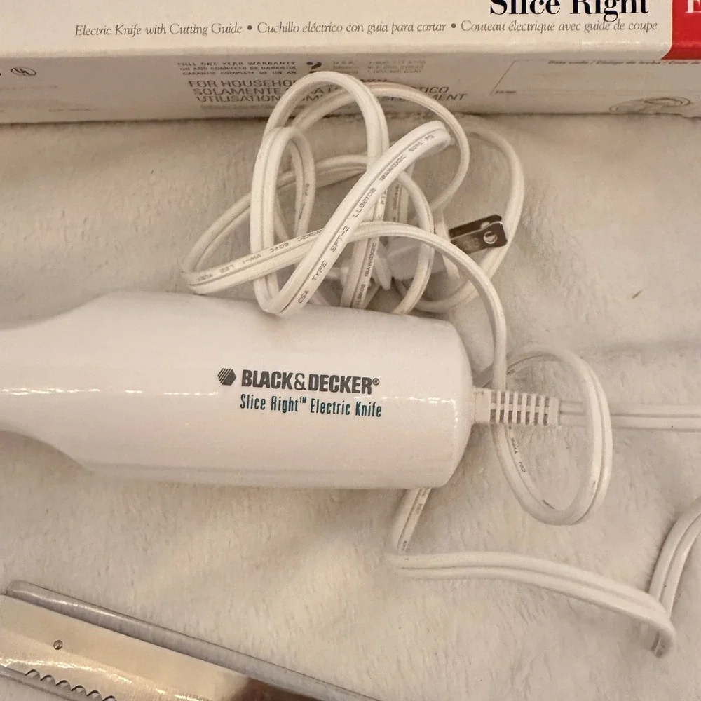 Black & Decker Electric‎ Knife White Excellent Slice Right EK300 No Guide